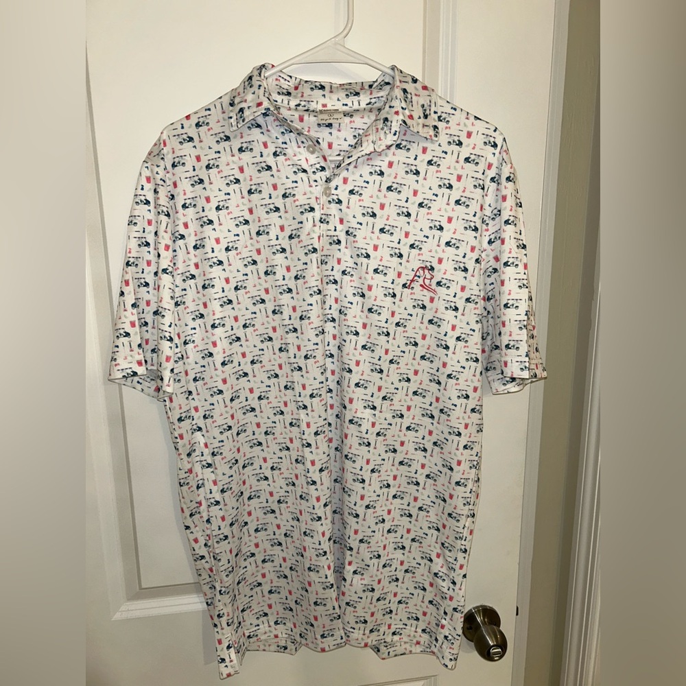 Rhoback Men's Polo - Golf Activity Patten